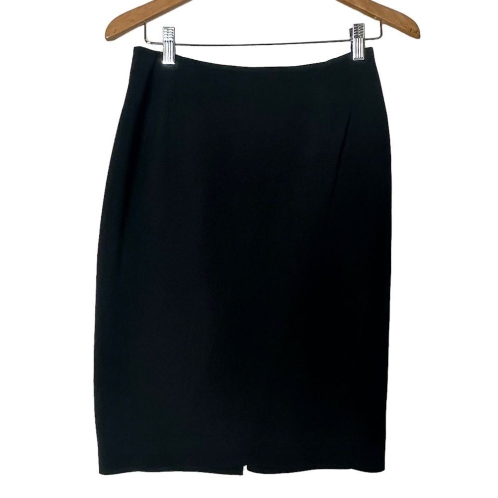 Bergdorf Goodman Italy Wool Black Pencil Straight Skirt Corporate Office 8